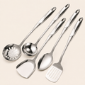 Stainless Steel Cooking Utensil Set with Hanging Handles, 6 Piece