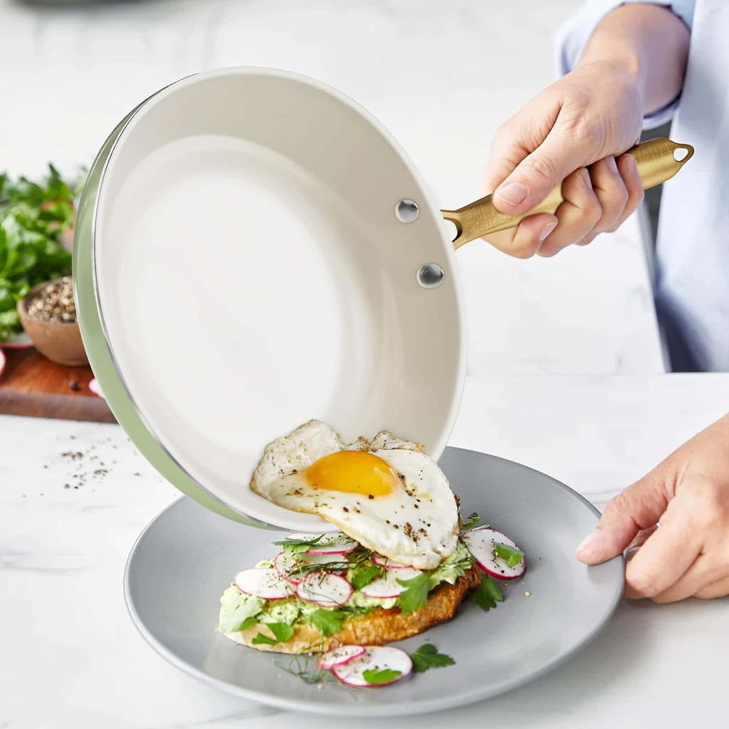 16-Piece Ceramic Nonstick Cookware Set with Lids & Utensils
